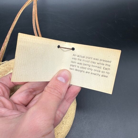 Vintage Wall Vase Jimmie Floyd Stoneware Pottery Leaf Clay Art 1970s Botanical - Picture 8 of 12